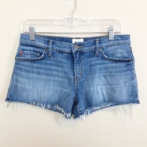 Hudson Jeans/ Frayed Denim Shorts Kenzie Cutoff
